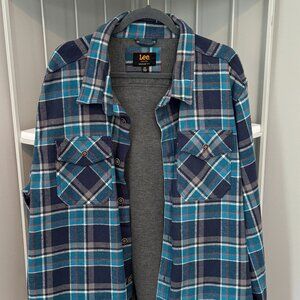 Blue shirt jacket bonded with thermal lining Lee